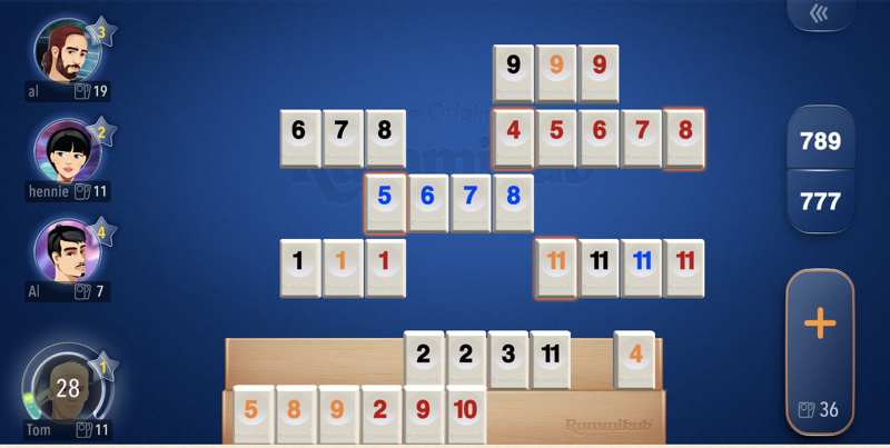 Rummikub, un jeu de cartes qui se joue avec des jetons