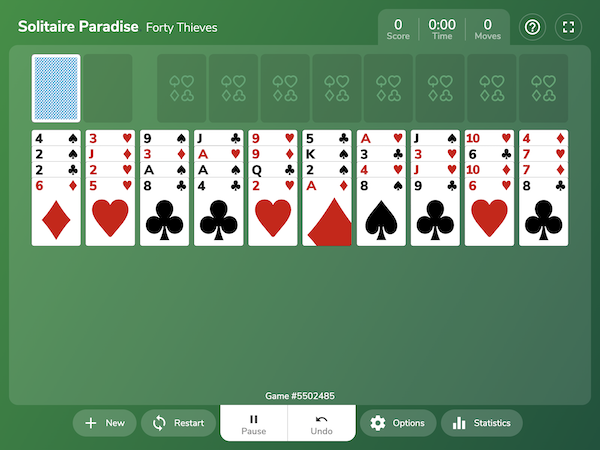 Forty Thieves Solitaire