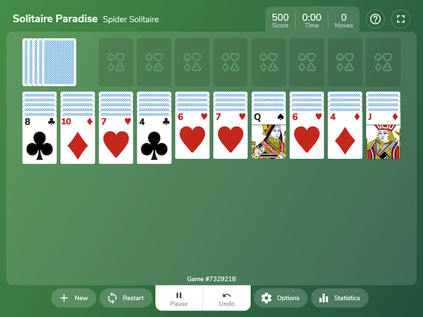 Spider Solitaire deal