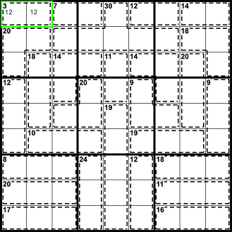 Killer Sudoku solving technique 1: Naked pairs