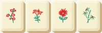 Mahjong blomster-brikker