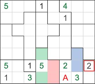 Suguru step-by-step example - step 3
