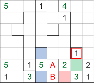 Suguru step-by-step example - step 4